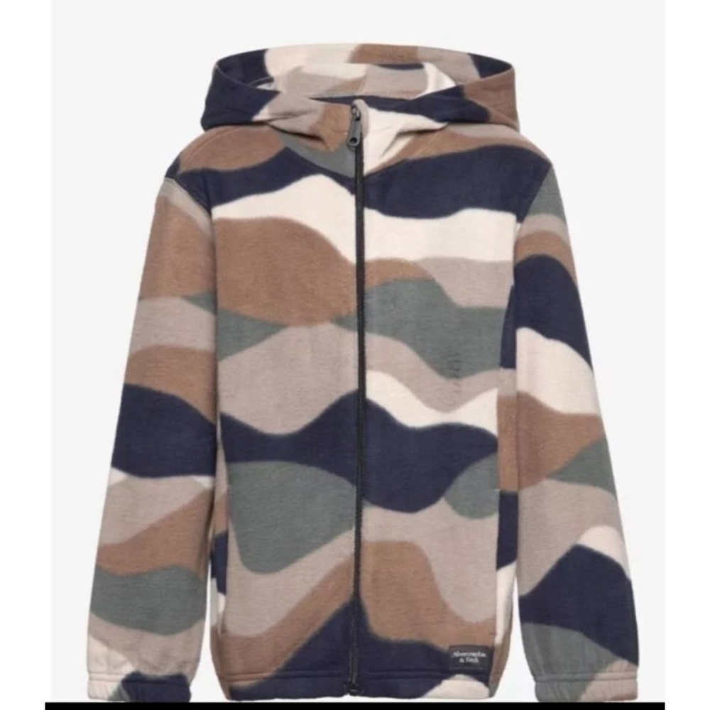 Abercrombie Camo Fleece Zip Jacket Hoodie XL 15/16